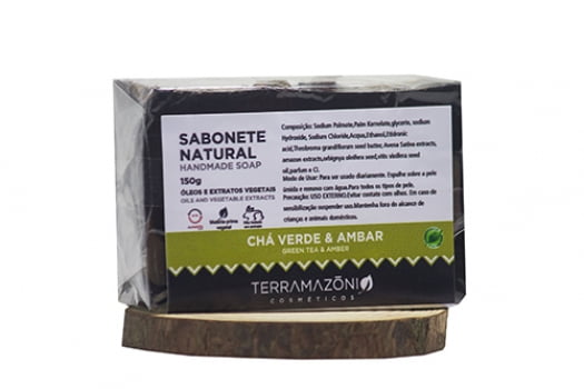 Sabonete de Glicerina - Chá Verde & Âmbar 150g