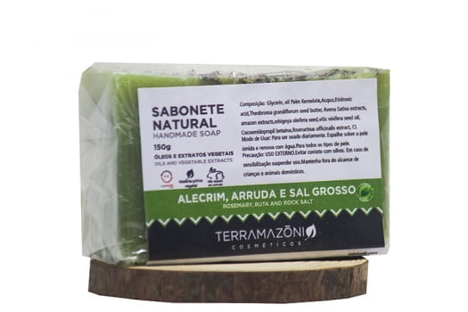 Sabonete de Glicerina - Alecrim, Arruda e Sal Grosso 150g